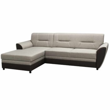   Kinyitható ülőgarnitúra, barna/szürkésbézs taupe, balos, SEVARD ROH , Bézs , Szövet