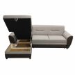 Kinyitható ülőgarnitúra, barna/szürkésbézs taupe, balos, SEVARD ROH , Bézs , Szövet