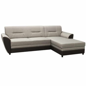   Kinyitható ülőgarnitúra, barna/szürkésbézs taupe, jobbos, SEVARD ROH , Barna , Szövet