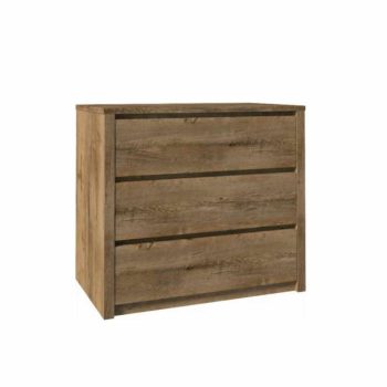 Komód, tölgyfa lefkas, MONTANA K3S , Barna , Faforgács