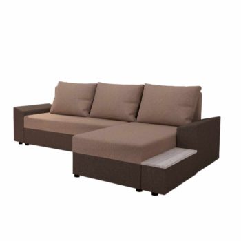   Univerzális ülőgarnitúra, barna/világosbarna, FERGUS ROH , Barna , Szövet