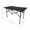 Kempingasztal, fekete, MAKUR , Fekete , Acél
