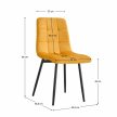 Szék, sárga Velvet szövet/fekete, RAMITA TYP 3 , Sárga , Fém