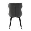 Étkezőszék, sötétszürke/fekete, SAGARA , Szürke , Fém