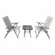 Kerti szett 1+2, szürke/sötétszürke, MUSON , Szürke , Fém