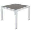 Kerti kihúzható asztal, fehér acél/szürke, DORIO , Fehér , Acél