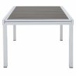Kerti kihúzható asztal, fehér acél/szürke, DORIO , Fehér , Acél
