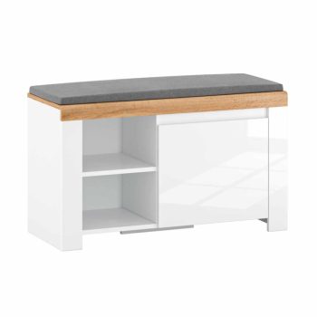   Cipősszekrény 1D, fehér/wotan tölgy, VILGO , Fehér , ABS élek