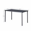 Kerti asztal, fekete, SALTON , Fekete , Fém