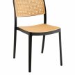 Rakásolható szék, fekete/bézs, RAVID TYP 1 , Barna , Műanyag
