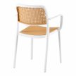 Rakásolható szék, fehér/bézs, RAVID TYP 2 , Fehér , Műanyag