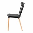 Étkezőszék, fekete/bükk, ZOSIMA , Fekete , Műanyag