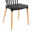 Étkezőszék, fekete/bükk, ZOSIMA , Fekete , Műanyag