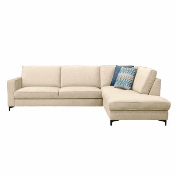   Széthúzható ülőgarnitúra, krémszínű, jobbos, ERMON ROH