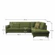 Széthúzható ülőgarnitúra, olíva zöld, jobbos, ERMON ROH