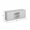 TV asztal 2D/125, fehér, ERODIN , Fehér , Faforgács