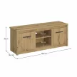 TV asztal 2D/125, artisan tölgy, AIRON , Barna , Faforgács