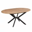 Kihúzható étkezőasztal, artisan tölgy/fekete, 120x120-160x75 cm, ABERO TYP 2 , Barna , MDF