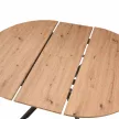 Kihúzható étkezőasztal, artisan tölgy/fekete, 120x120-160x75 cm, ABERO TYP 2 , Barna , MDF