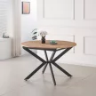 Kihúzható étkezőasztal, artisan tölgy/fekete, 120x120-160x75 cm, ABERO TYP 2 , Barna , MDF