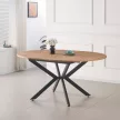 Kihúzható étkezőasztal, artisan tölgy/fekete, 120x120-160x75 cm, ABERO TYP 2 , Barna , MDF