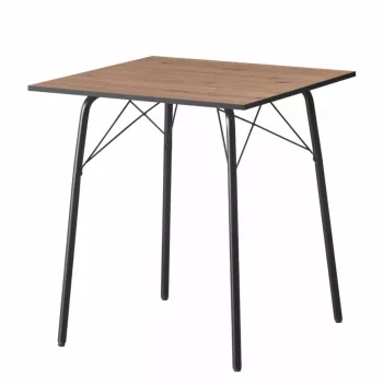   Étkezőasztal, artisan tölgy/fekete, 70x70x75 cm, NALAK TYP 1 , Barna , MDF
