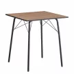 Étkezőasztal, artisan tölgy/fekete, 70x70x75 cm, NALAK TYP 1 , Barna , MDF