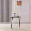 Étkezőasztal, artisan tölgy/fekete, 70x70x75 cm, NALAK TYP 1 , Barna , MDF