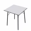 Étkezőasztal, fehér/fekete, 70x70x75 cm, NALAK TYP 1 , MDF