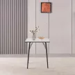 Étkezőasztal, fehér/fekete, 70x70x75 cm, NALAK TYP 1 , MDF