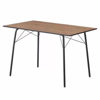   Étkezőasztal, artisan tölgy/fekete, 120x75x75 cm, NALAK TYP 2 , Barna , MDF