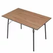 Étkezőasztal, artisan tölgy/fekete, 120x75x75 cm, NALAK TYP 2 , Barna , MDF
