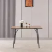 Étkezőasztal, artisan tölgy/fekete, 120x75x75 cm, NALAK TYP 2 , Barna , MDF