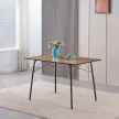 Étkezőasztal, artisan tölgy/fekete, 120x75x75 cm, NALAK TYP 2 , Barna , MDF