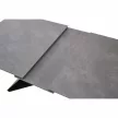 Kihúzható étkezőasztal, beton/fekete, 160-200x90 cm, MAJED , Szürke , Kerámia