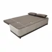 Kihúzható heverő, szürkésbézs Taupe, SENTY , Szürke , Szövet