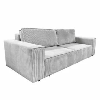  Kihúzható heverő, világosszürke, HARPERA BIG SOFA , Szürke , Szövet