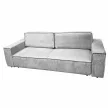 Kihúzható heverő, világosszürke, HARPERA BIG SOFA , Szürke , Szövet