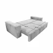 Kihúzható heverő, világosszürke, HARPERA BIG SOFA , Szürke , Szövet