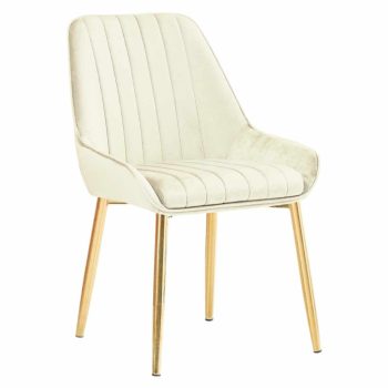   Étkezőszék, bézs Velvet anyag/gold króm-arany, PERLIA , Bézs , Szövet