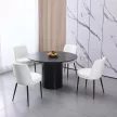 Étkezőasztal, fekete, átmérő 120 cm, MAHIR TYP 2 , Fekete , MDF