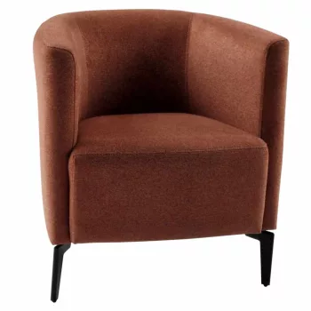   Design fotel, terrakotta/fekete, KAPY , Narancssárga , Szövet