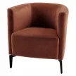 Design fotel, terrakotta/fekete, KAPY , Narancssárga , Szövet