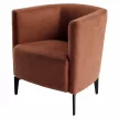 Design fotel, terrakotta/fekete, KAPY , Narancssárga , Szövet