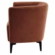 Design fotel, terrakotta/fekete, KAPY , Narancssárga , Szövet