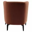 Design fotel, terrakotta/fekete, KAPY , Narancssárga , Szövet