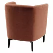 Design fotel, terrakotta/fekete, KAPY , Narancssárga , Szövet