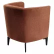 Design fotel, terrakotta/fekete, KAPY , Narancssárga , Szövet