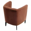 Design fotel, terrakotta/fekete, KAPY , Narancssárga , Szövet
