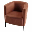 Design fotel, terrakotta/fekete, KAPY , Narancssárga , Szövet